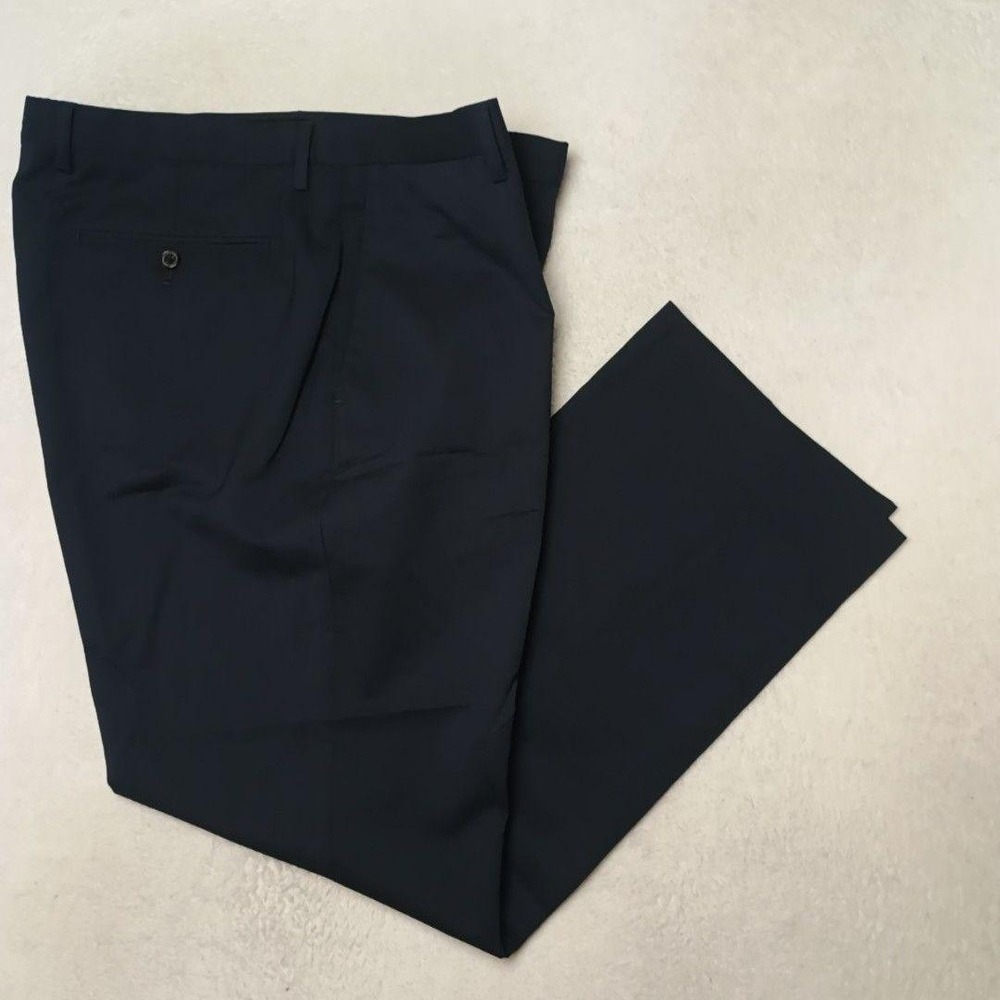 Banana Republic Pants Men 36x30 Blue Dress Slim 120s Marzotto Wool Suit Work